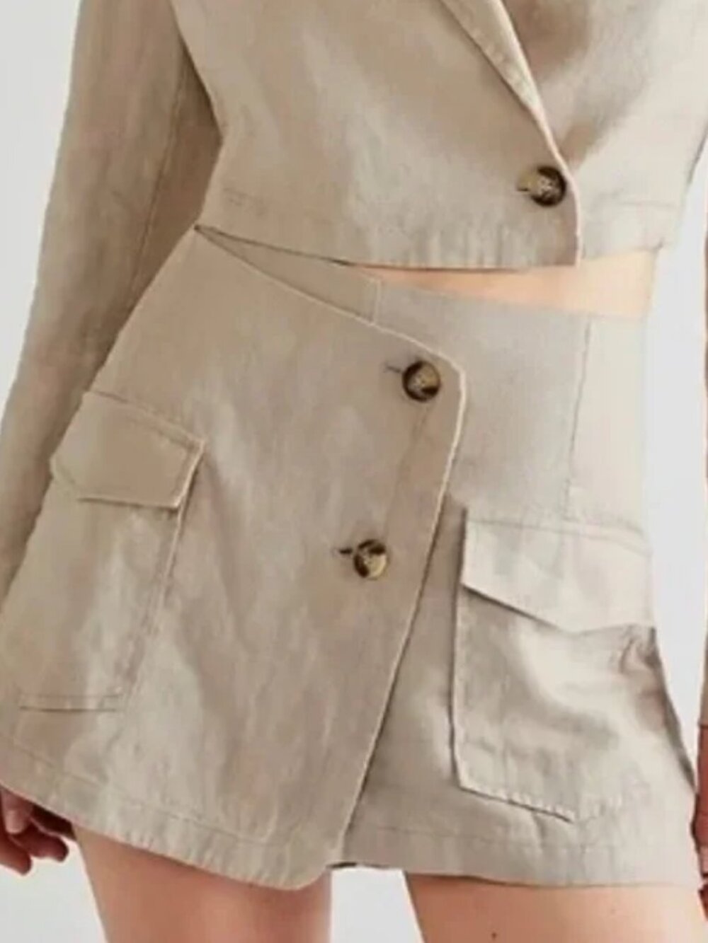 Free People Slice Of Action Linen Skort 18